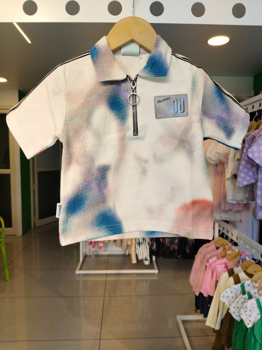 Kids' Zip-Up Polo T-Shirt (1 year)