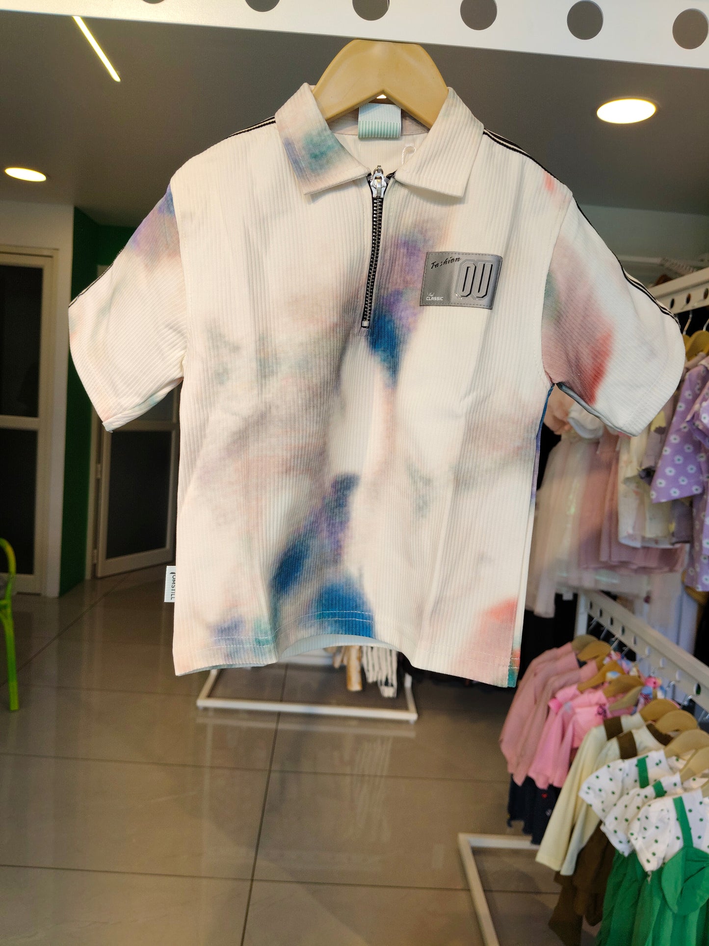 Kids' Zip-Up Polo T-Shirt (5 year)