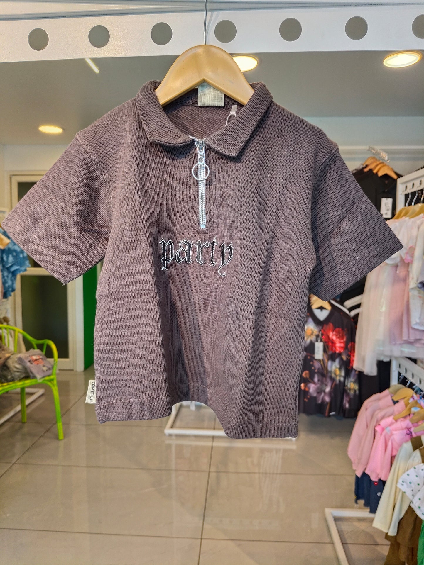 Kids' Zip-Up Polo T-Shirt (3 year)