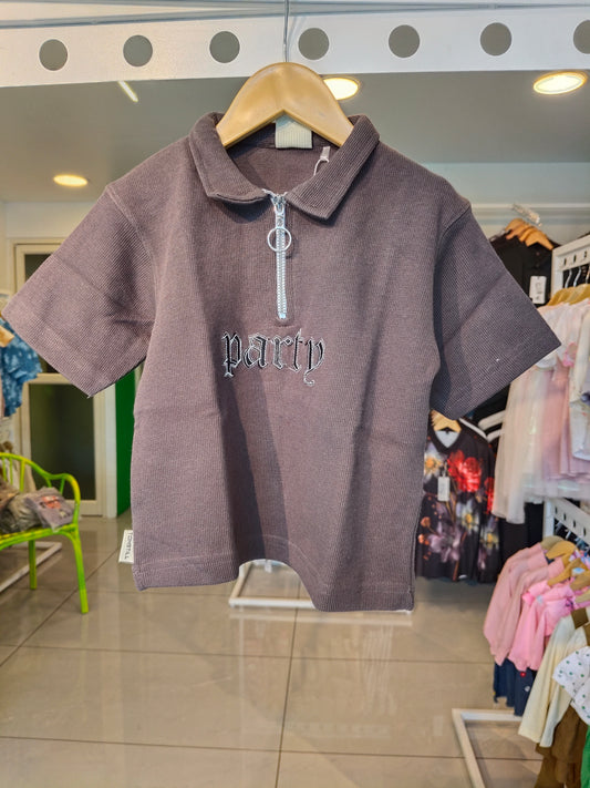 Kids' Zip-Up Polo T-Shirt (3 year)