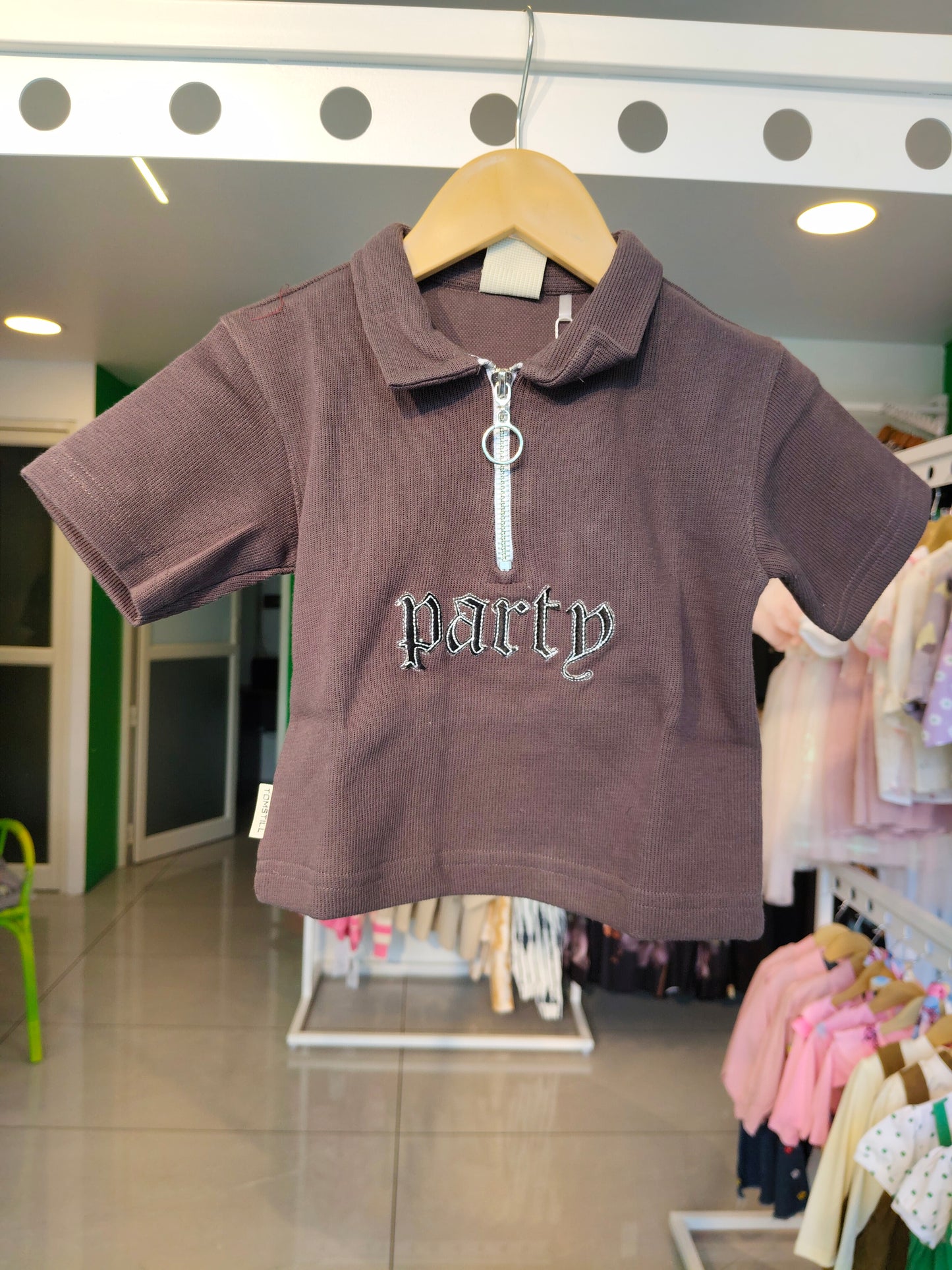 Kids' Zip-Up Polo T-Shirt (1 year)