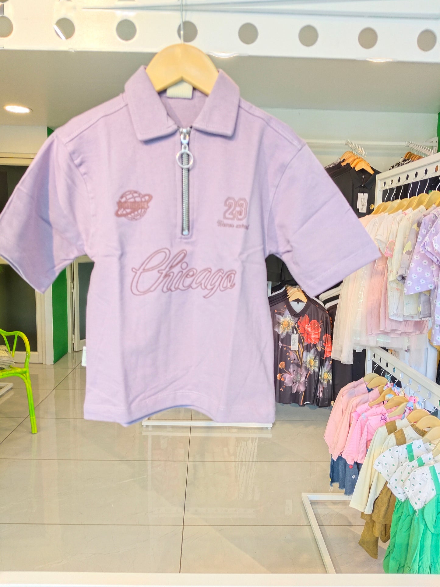 Kids' Zip-Up Polo T-Shirt (3 year)