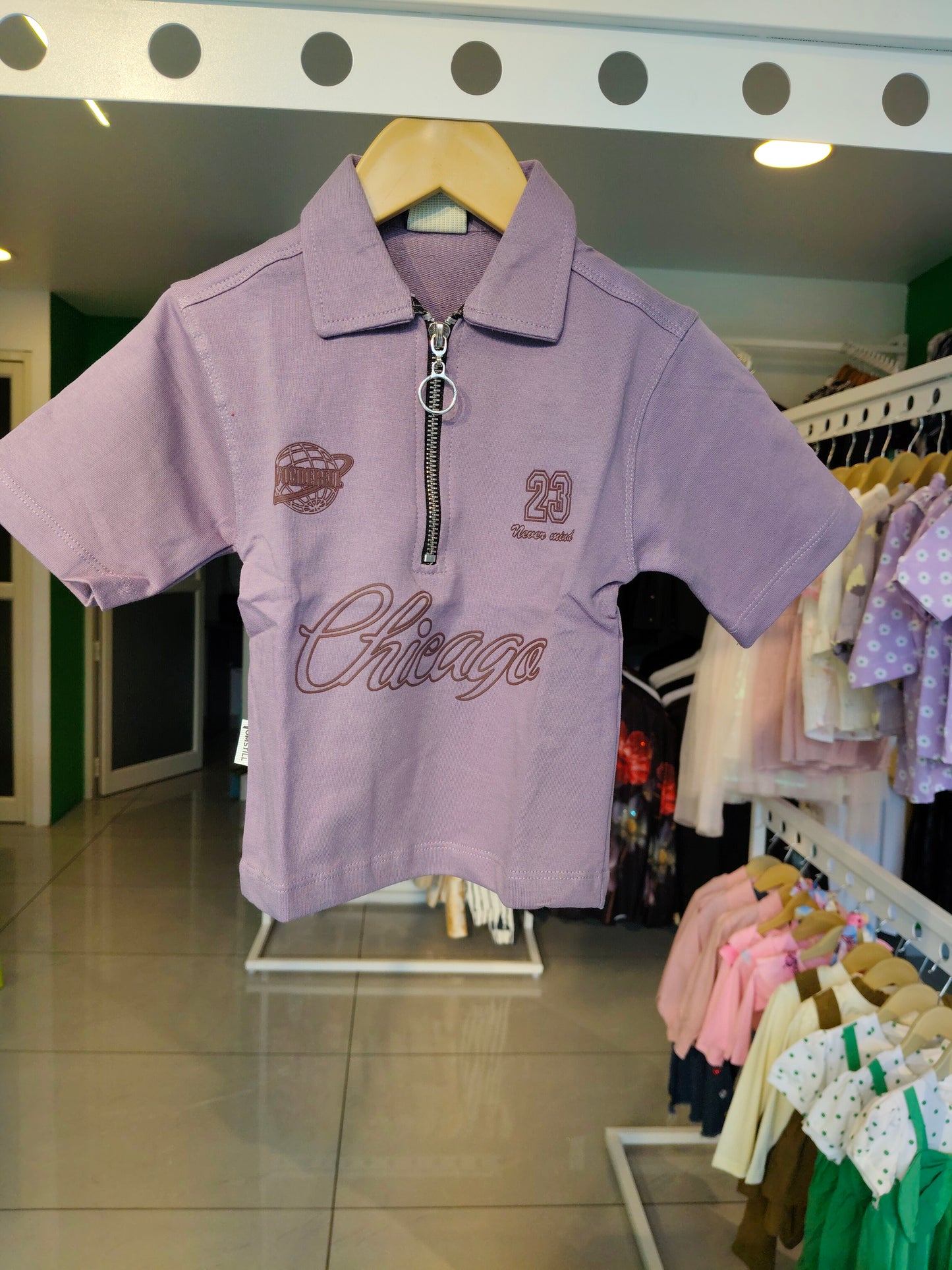 Kids' Zip-Up Polo T-Shirt (1 year)