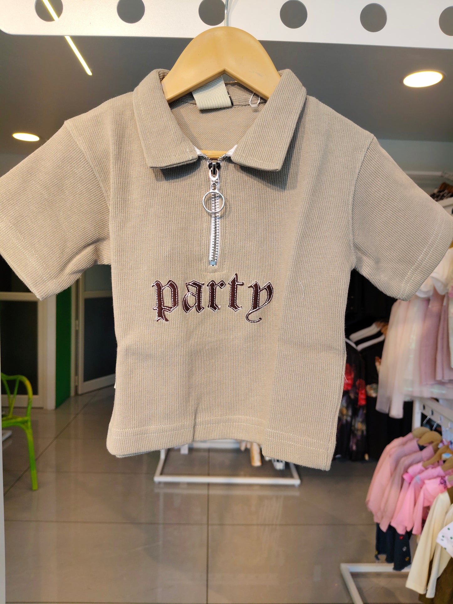 Kids' Zip-Up Polo T-Shirt (1 year)