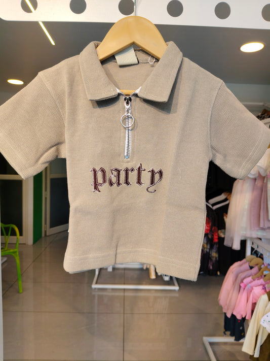 Kids' Zip-Up Polo T-Shirt (1 year)