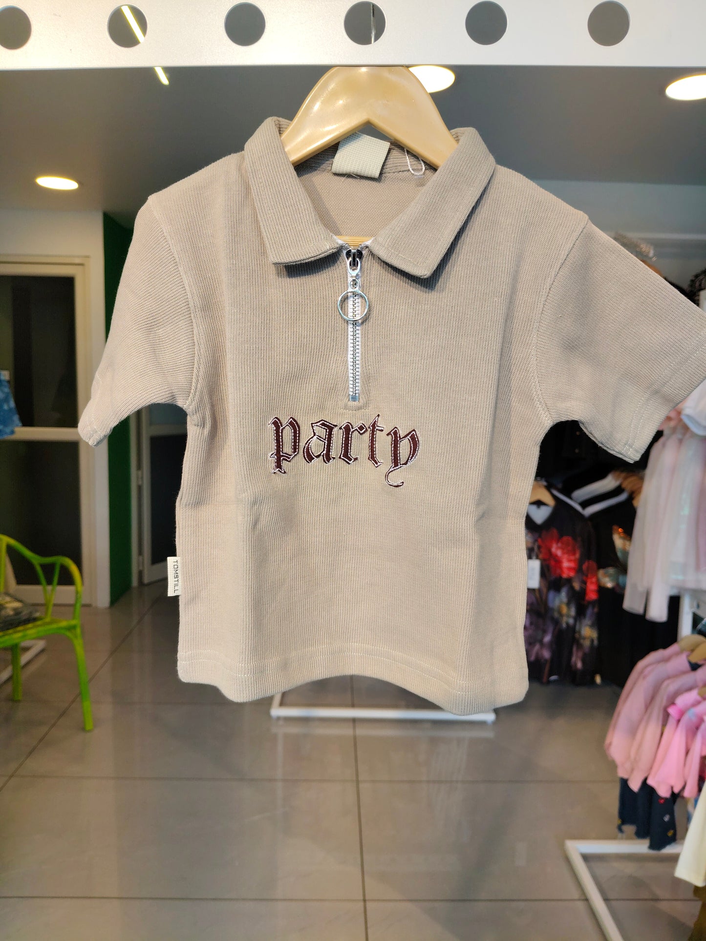 Kids' Zip-Up Polo T-Shirt (3 year)