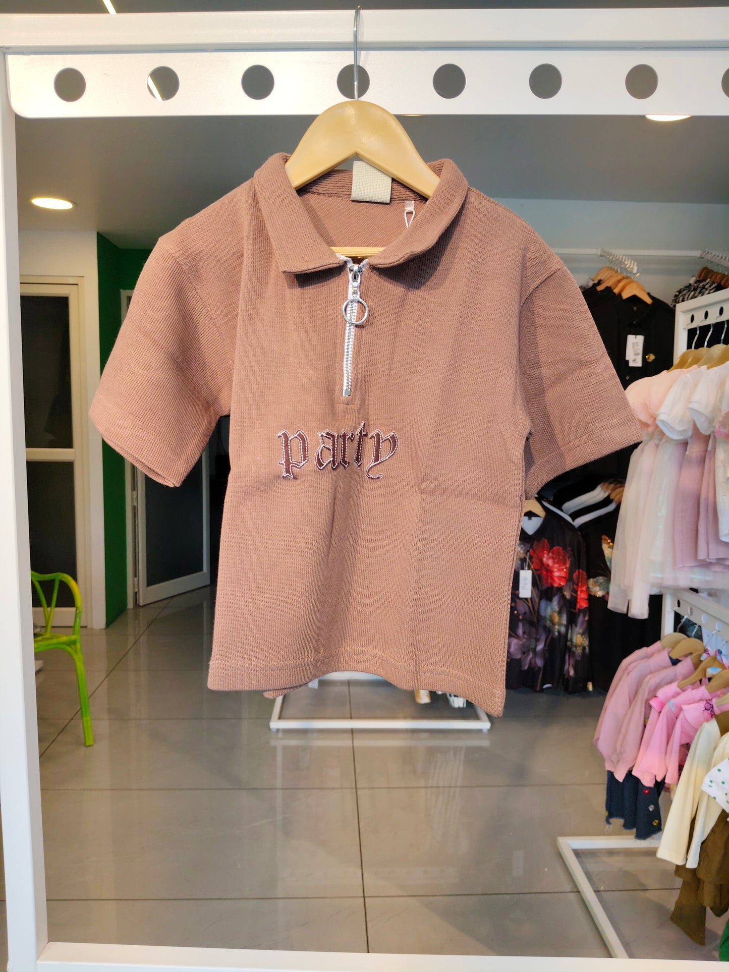 Kids' Zip-Up Polo T-Shirt (1 year)