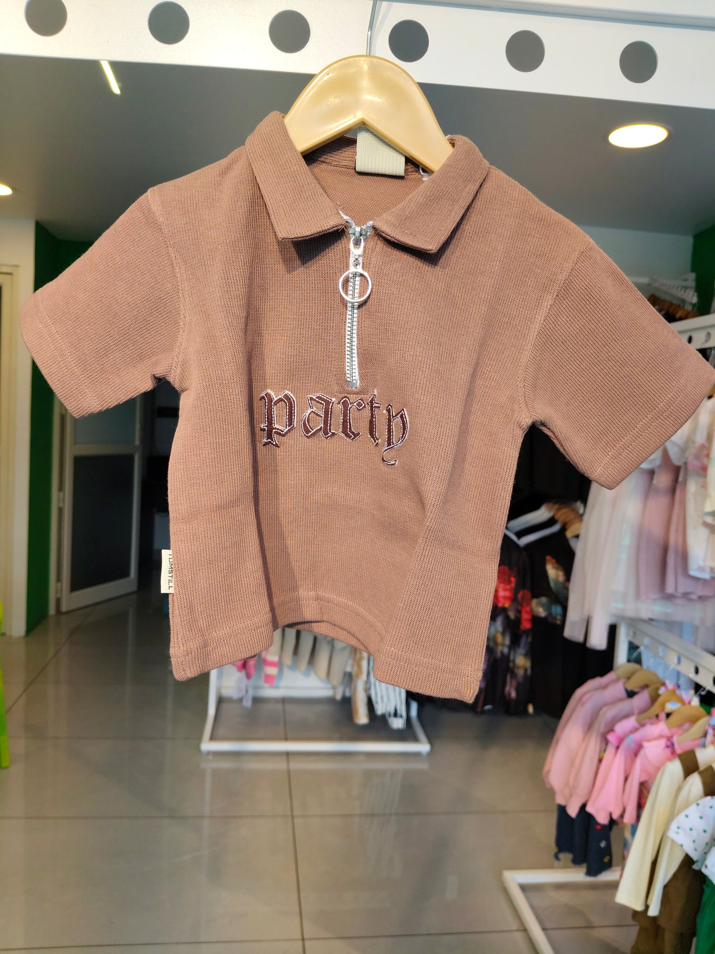 Kids' Zip-Up Polo T-Shirt (3 year)