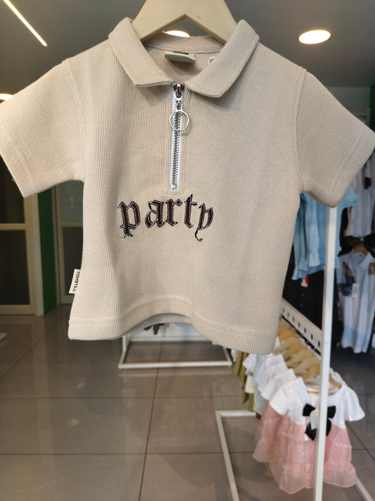 Kids' Zip-Up Polo T-Shirt (1 year)