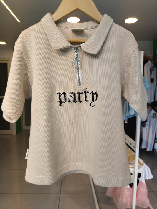Kids' Zip-Up Polo T-Shirt (3 year)