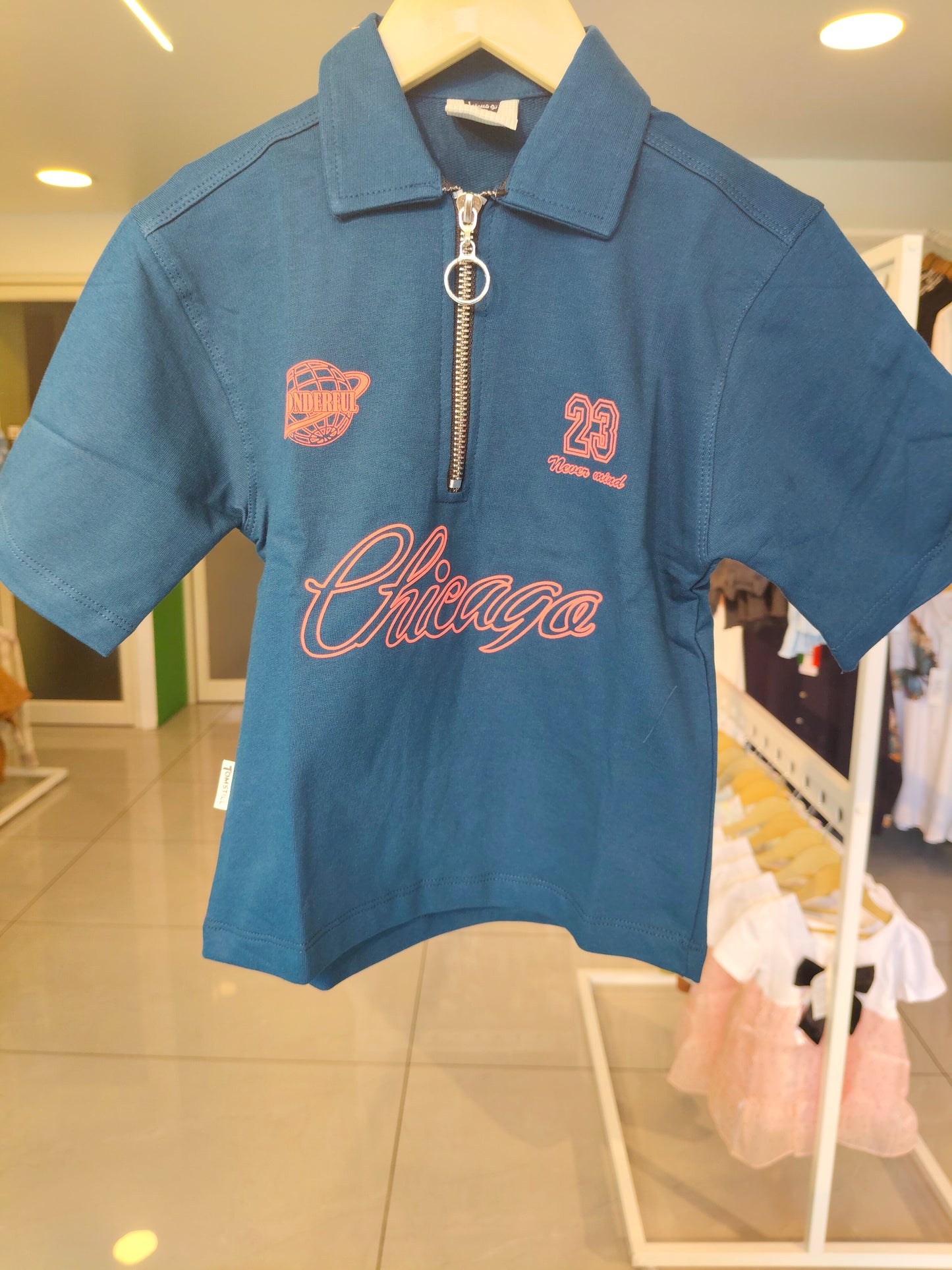 Kids' Zip-Up Polo T-Shirt (3 year)