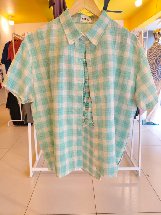Korean Checked Shirt with Inner (FREE SIZE)