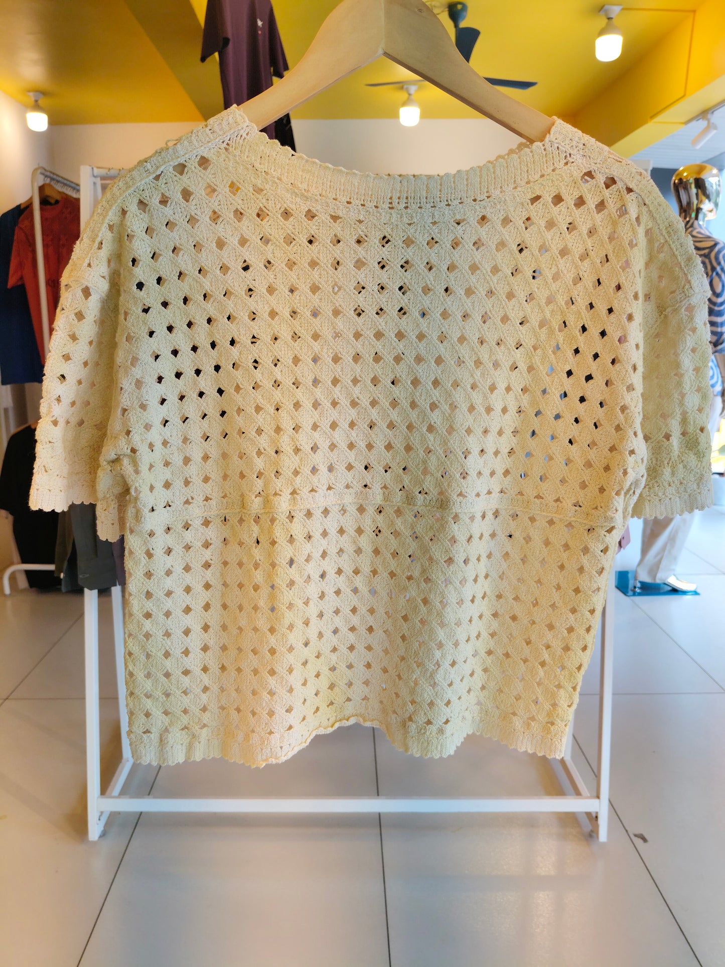 Women Crochet Knit Top  (FREE SIZE)