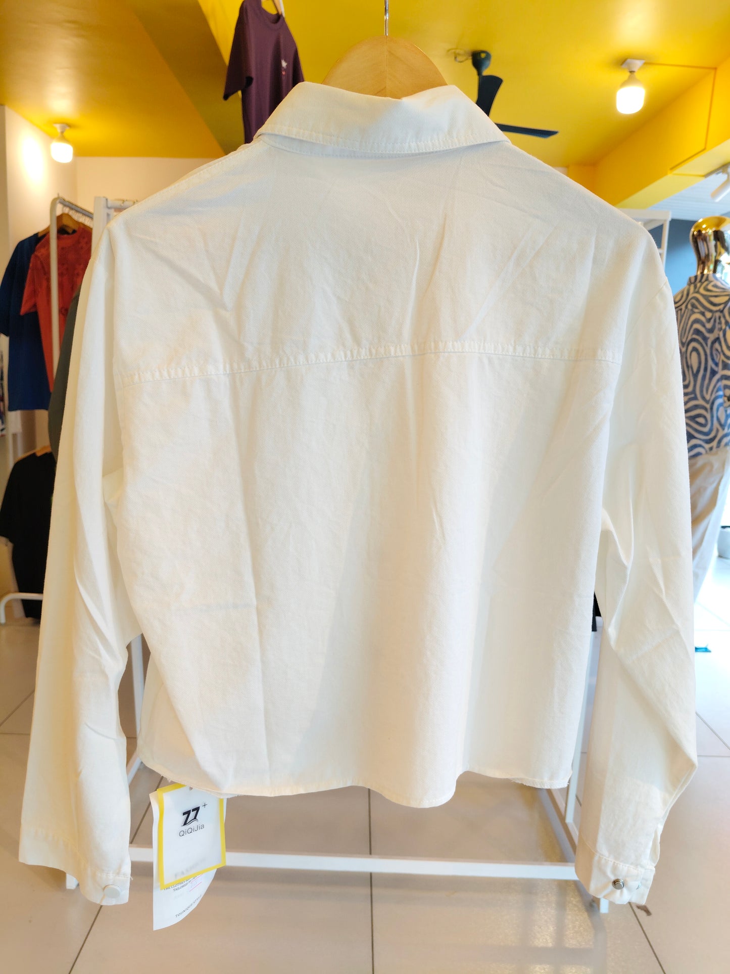 White Denim Jacket (FREE SIZE)