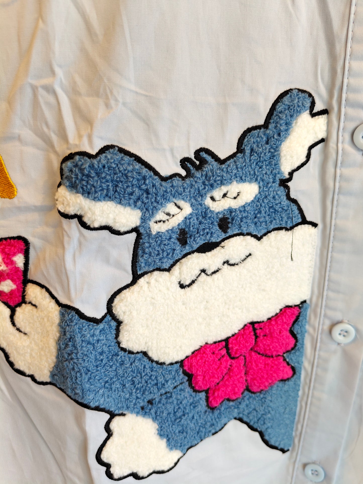 Ladies Shirt with Embroidered Rabbit (FREE SIZE)