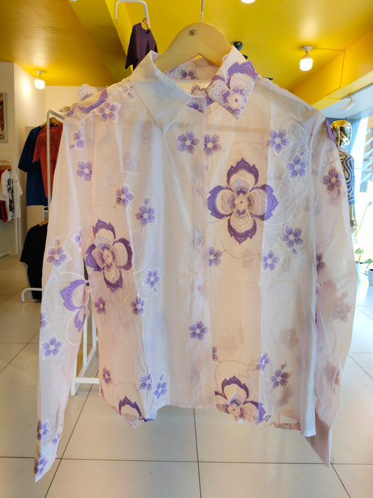 Korean Floral Shirt for Women  (FREE SIZE
