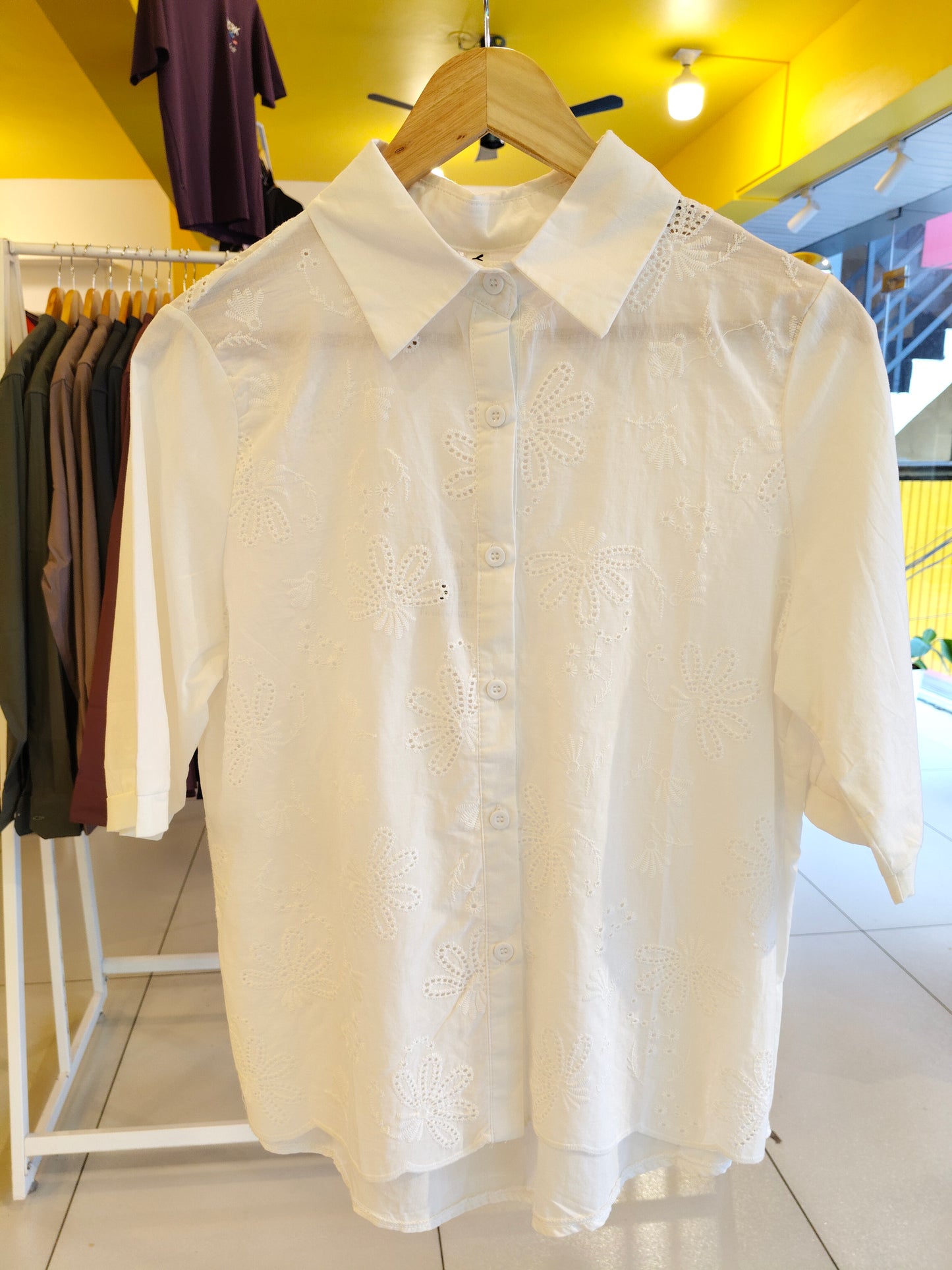 Pure White Shirt For Women  (FREE SIZE)