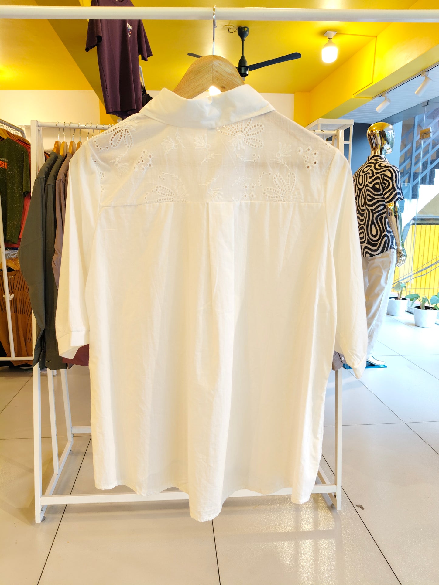 Pure White Shirt For Women  (FREE SIZE)