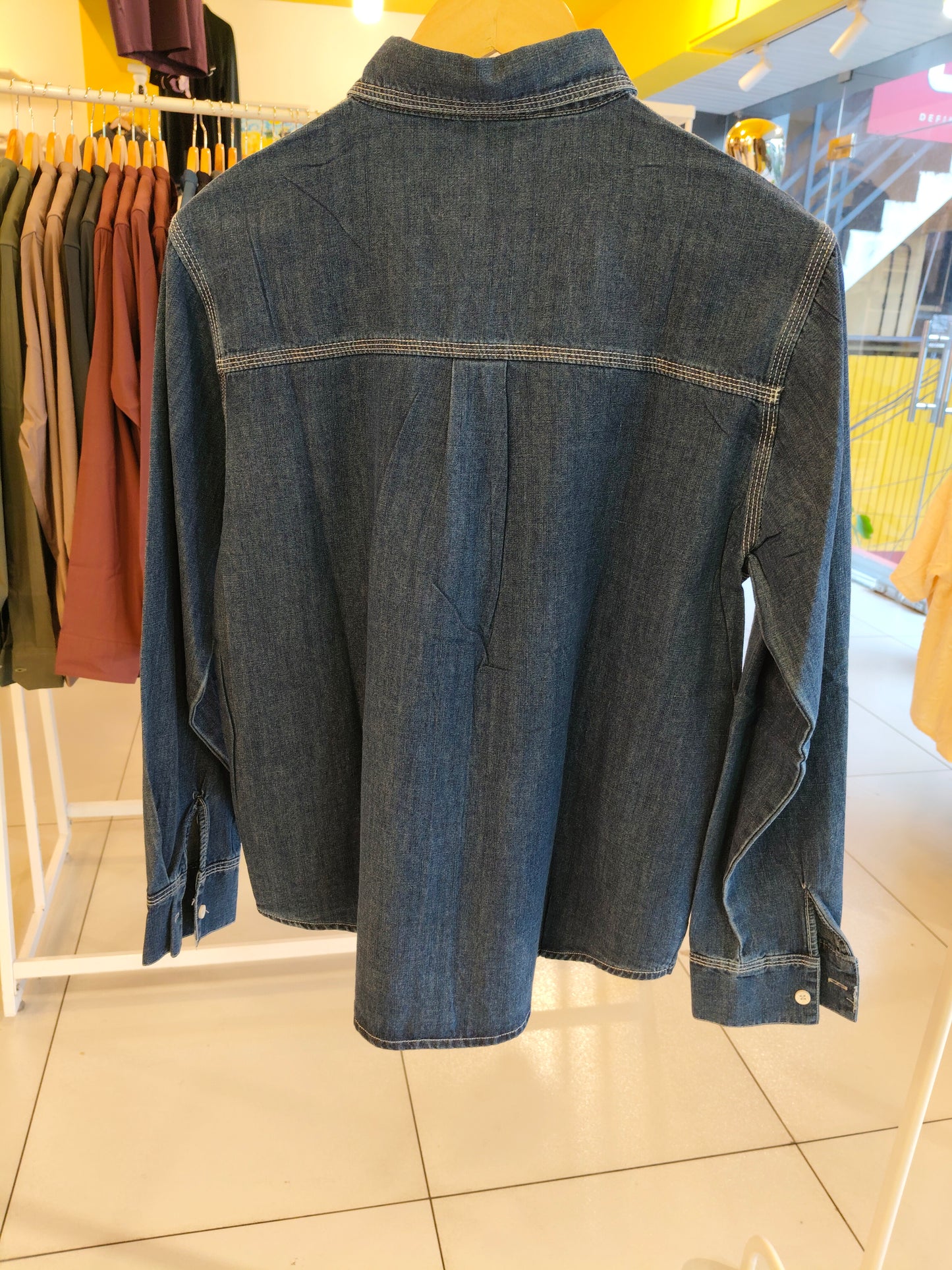 Studded Denim Shirt for Women (FREE SIZE)