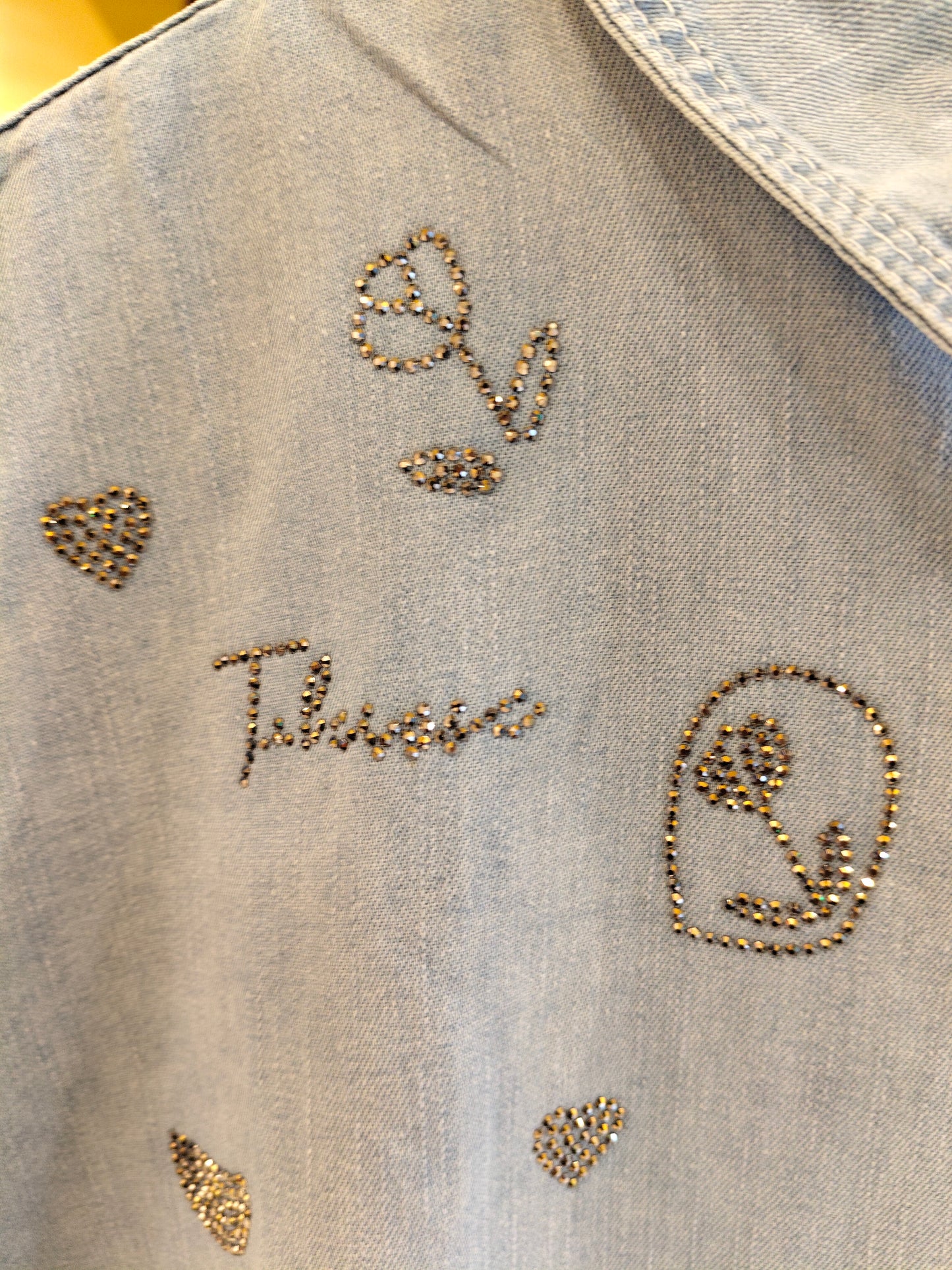 Studded Denim Shirt for Women (FREE SIZE)