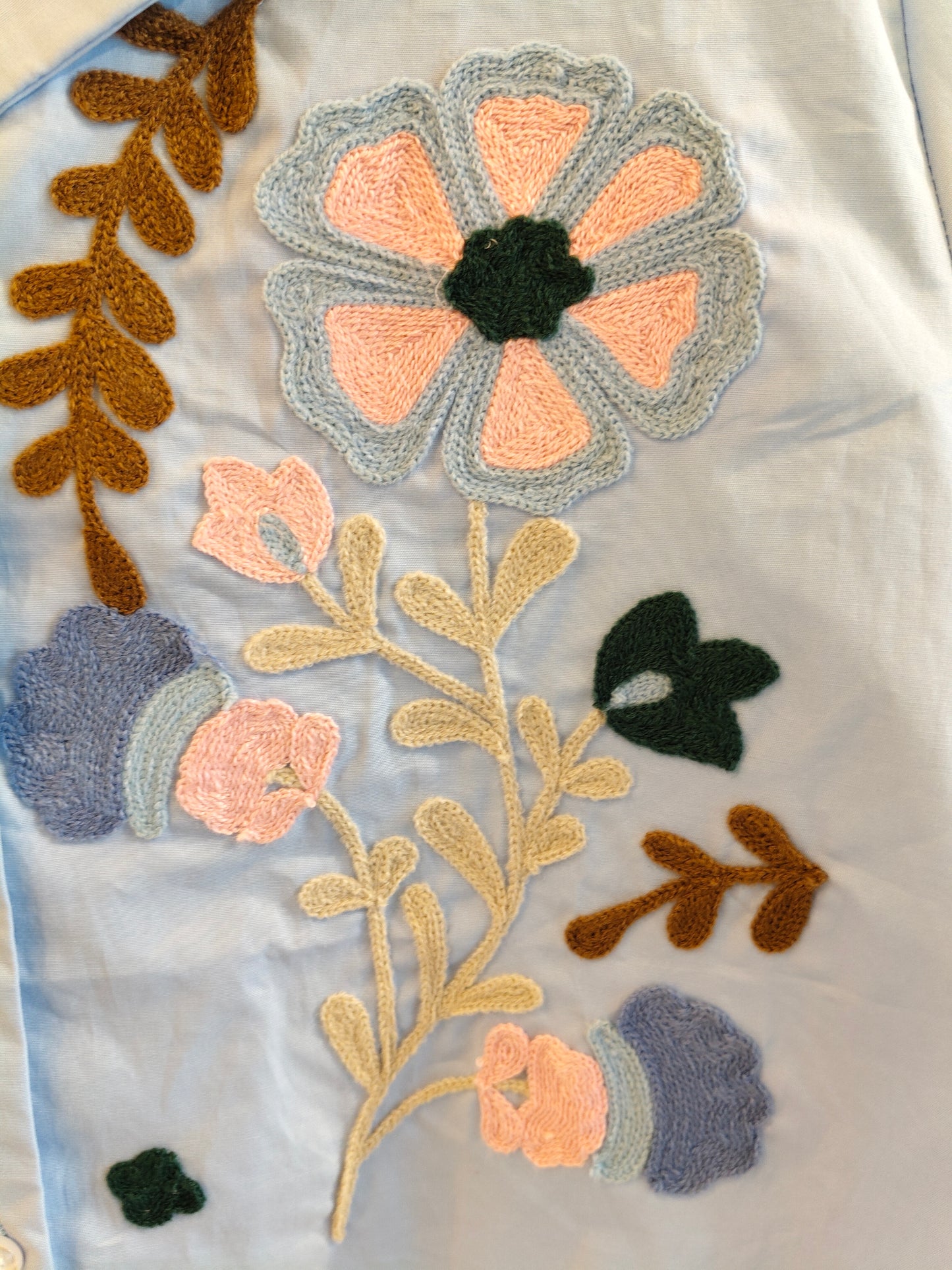 Embroidered Shirt for Women  (FREE SIZE)