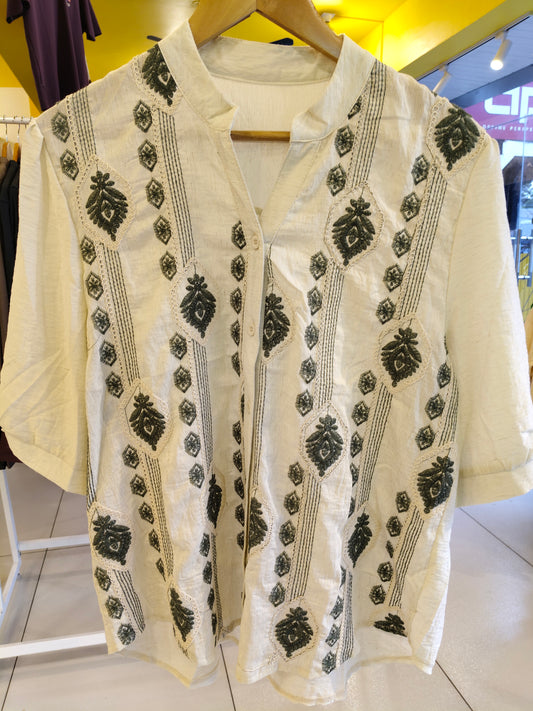 Embroidered Shirt for Women  (FREE SIZE)
