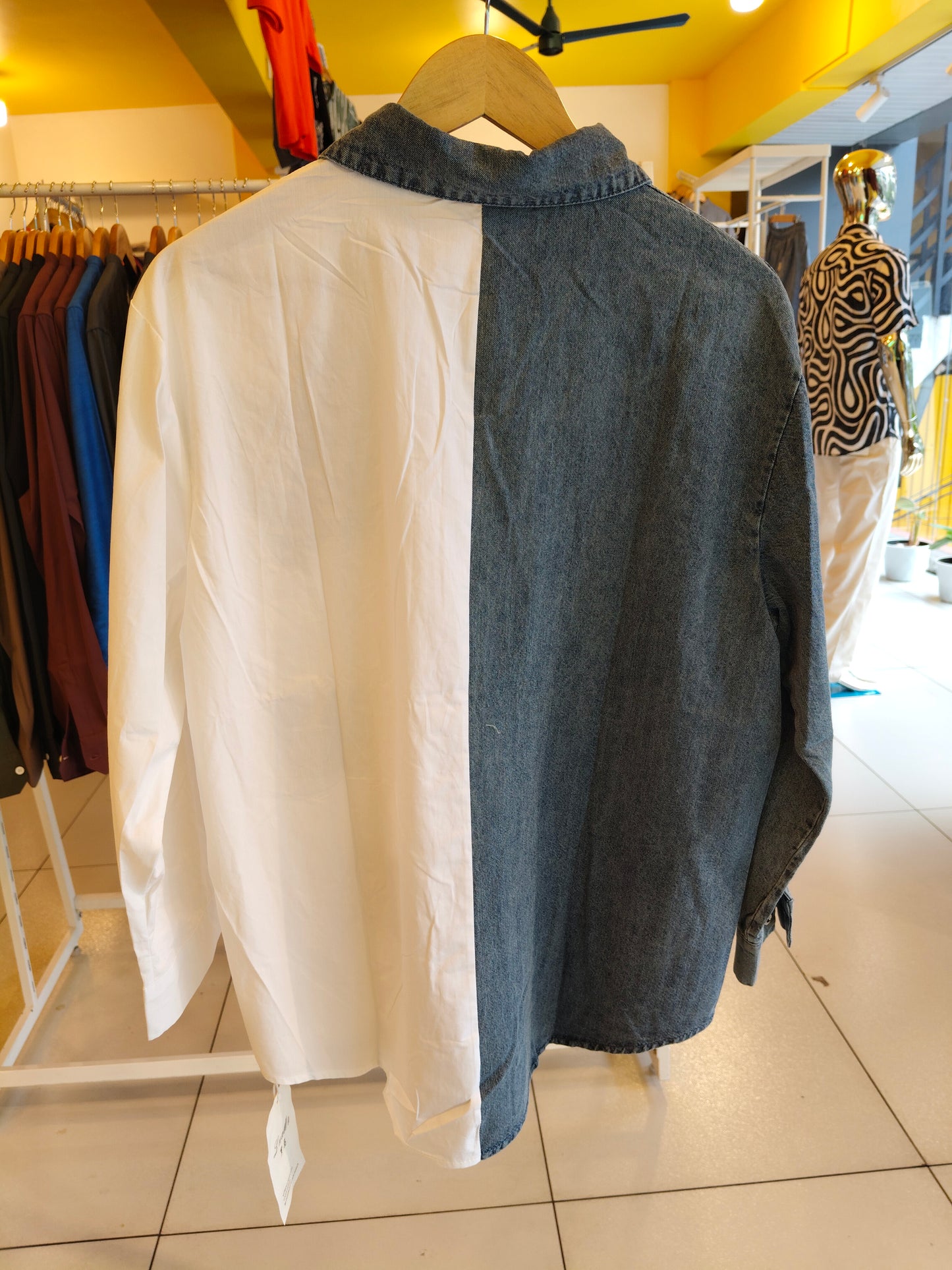 Denim Patched Shirt for Women (FREE SIZE )