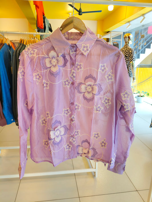 Korean Floral Shirt for Women (FREE SIZE )
