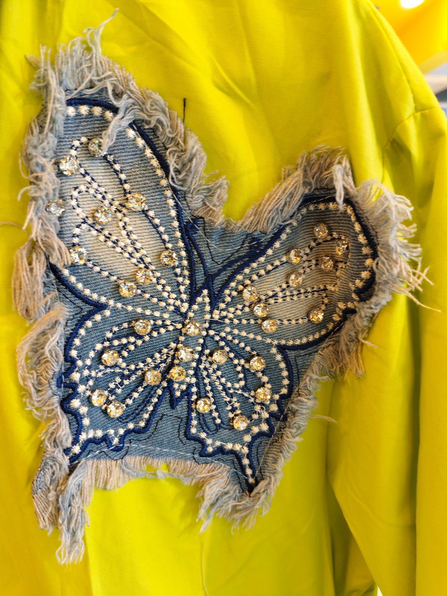 Denim Patched Shirt for Women (FREE SIZE)