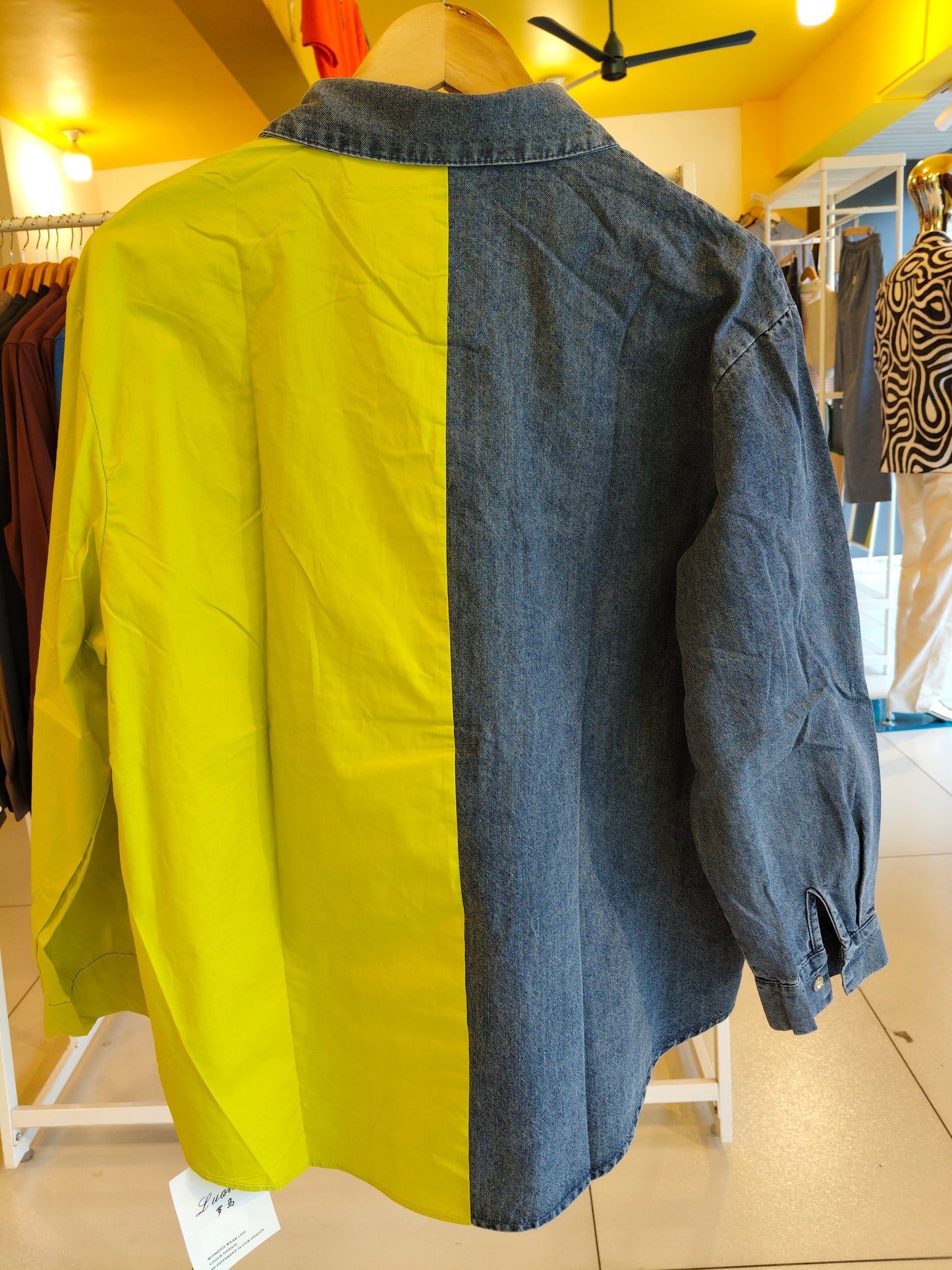 Denim Patched Shirt for Women (FREE SIZE)