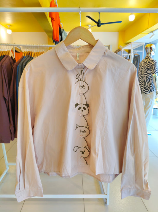 Korean Office Wear Shirt (FREE SIZE)
