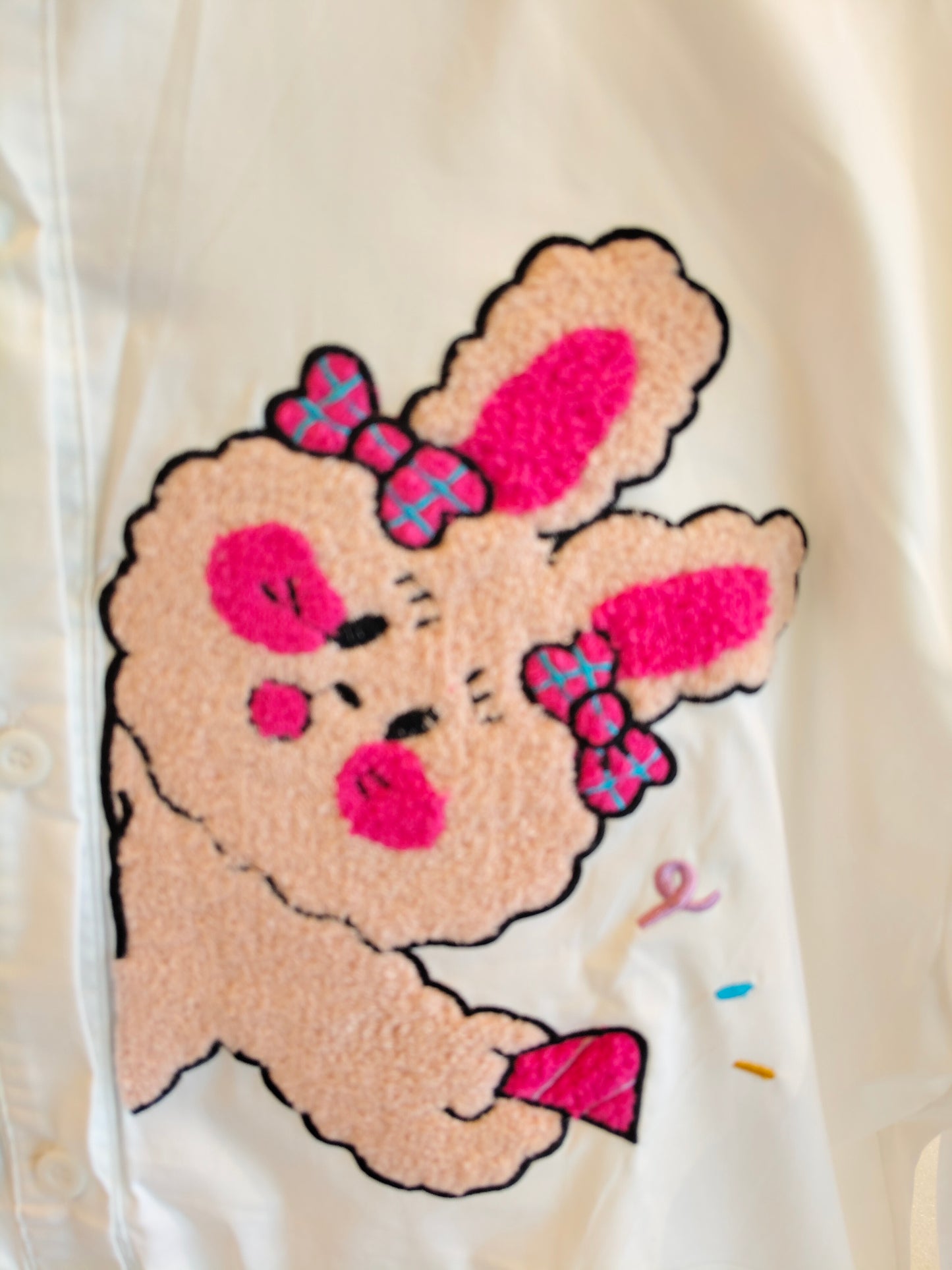 Ladies Shirt with Embroidered Rabbit (FREE SIZE)