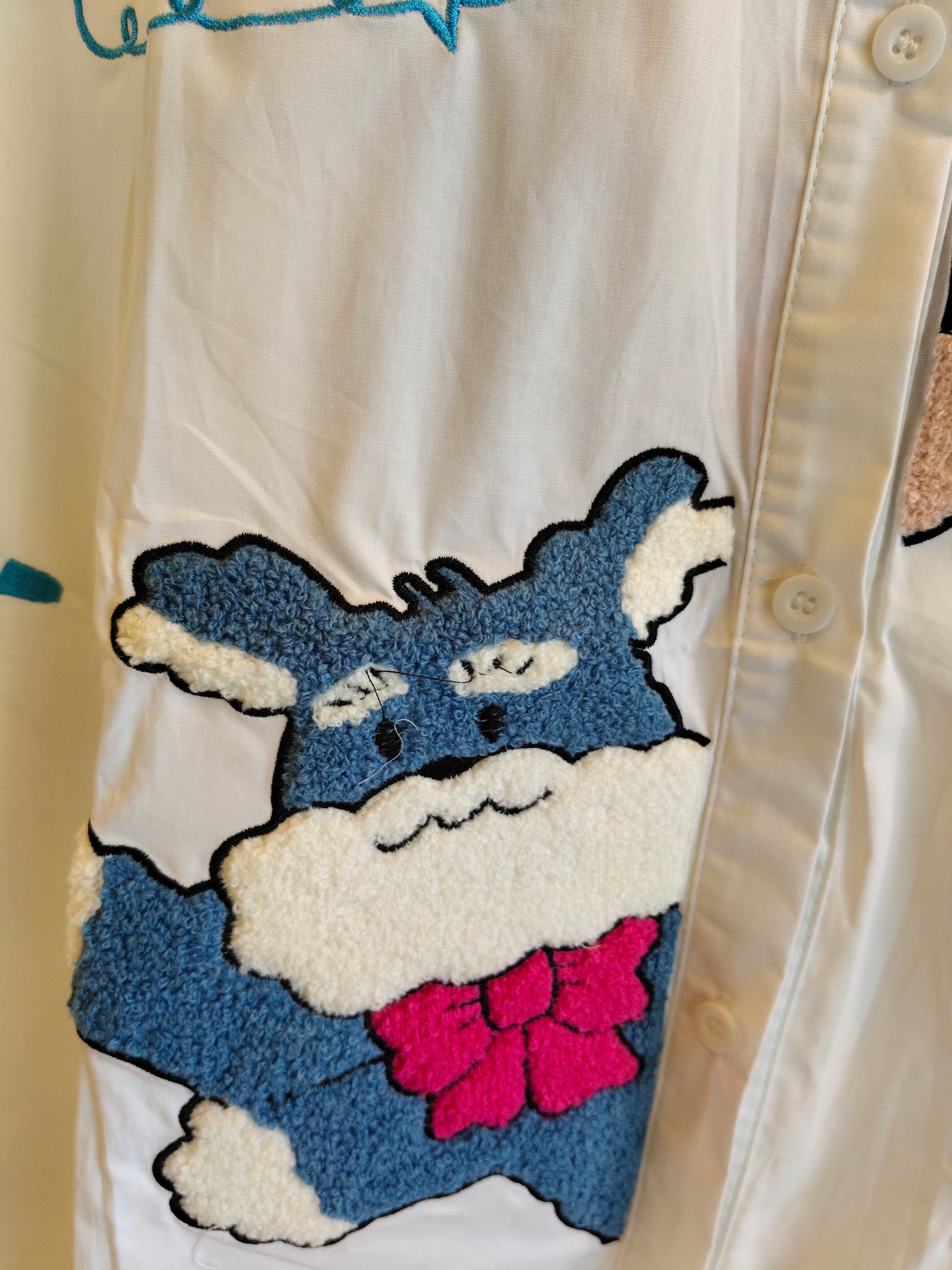 Ladies Shirt with Embroidered Rabbit (FREE SIZE)