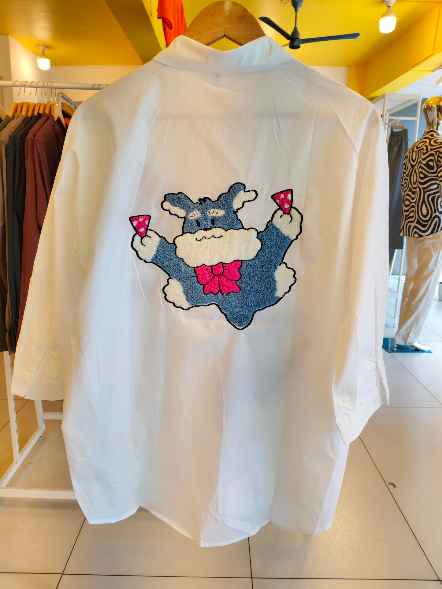 Ladies Shirt with Embroidered Rabbit (FREE SIZE)