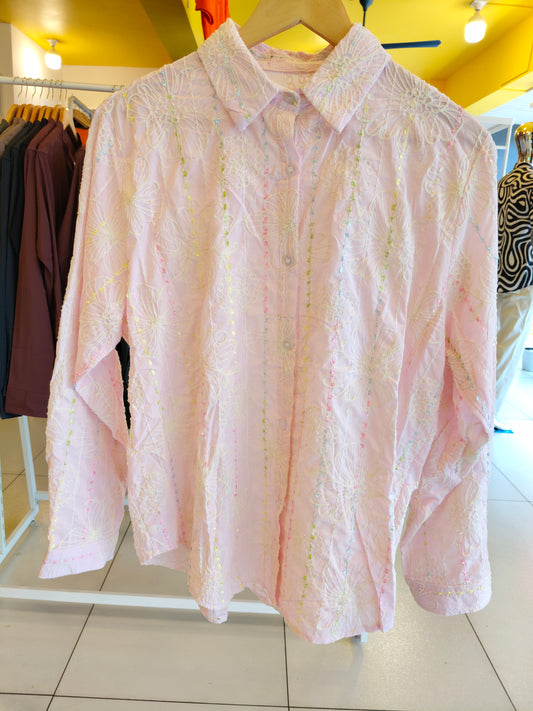 Ladies  Embroidered  Shirt (FREE SIZE)