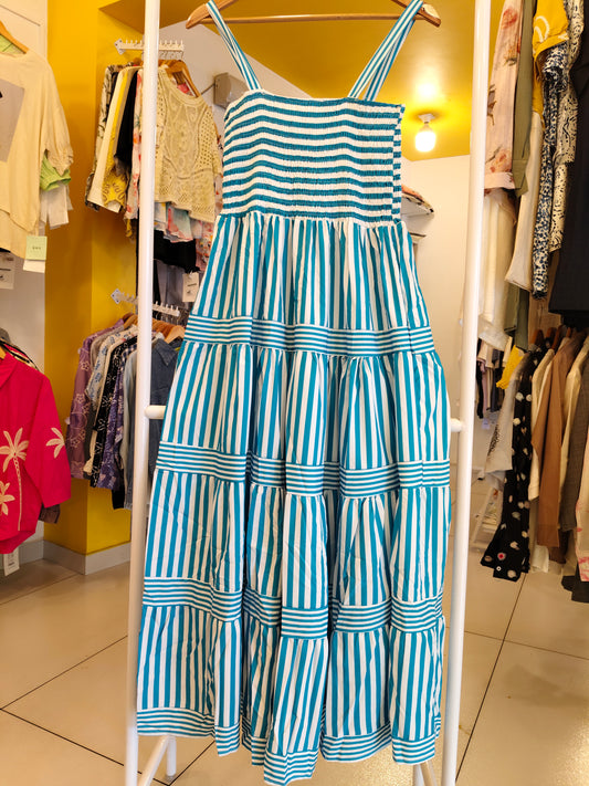 Women's Striped Maxi Dress  (FREE SIZE)