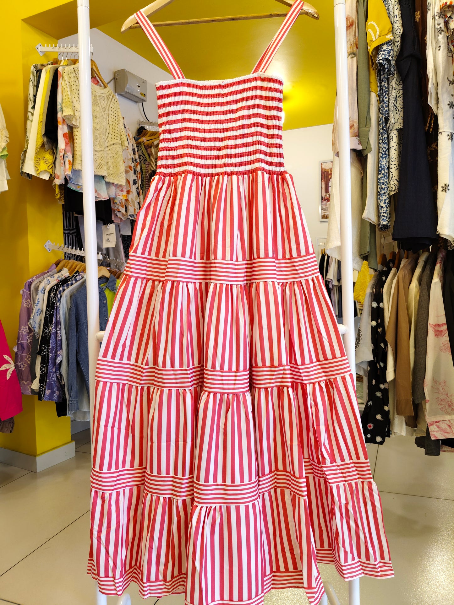 Women's Striped Maxi Dress   (FREE SIZE)