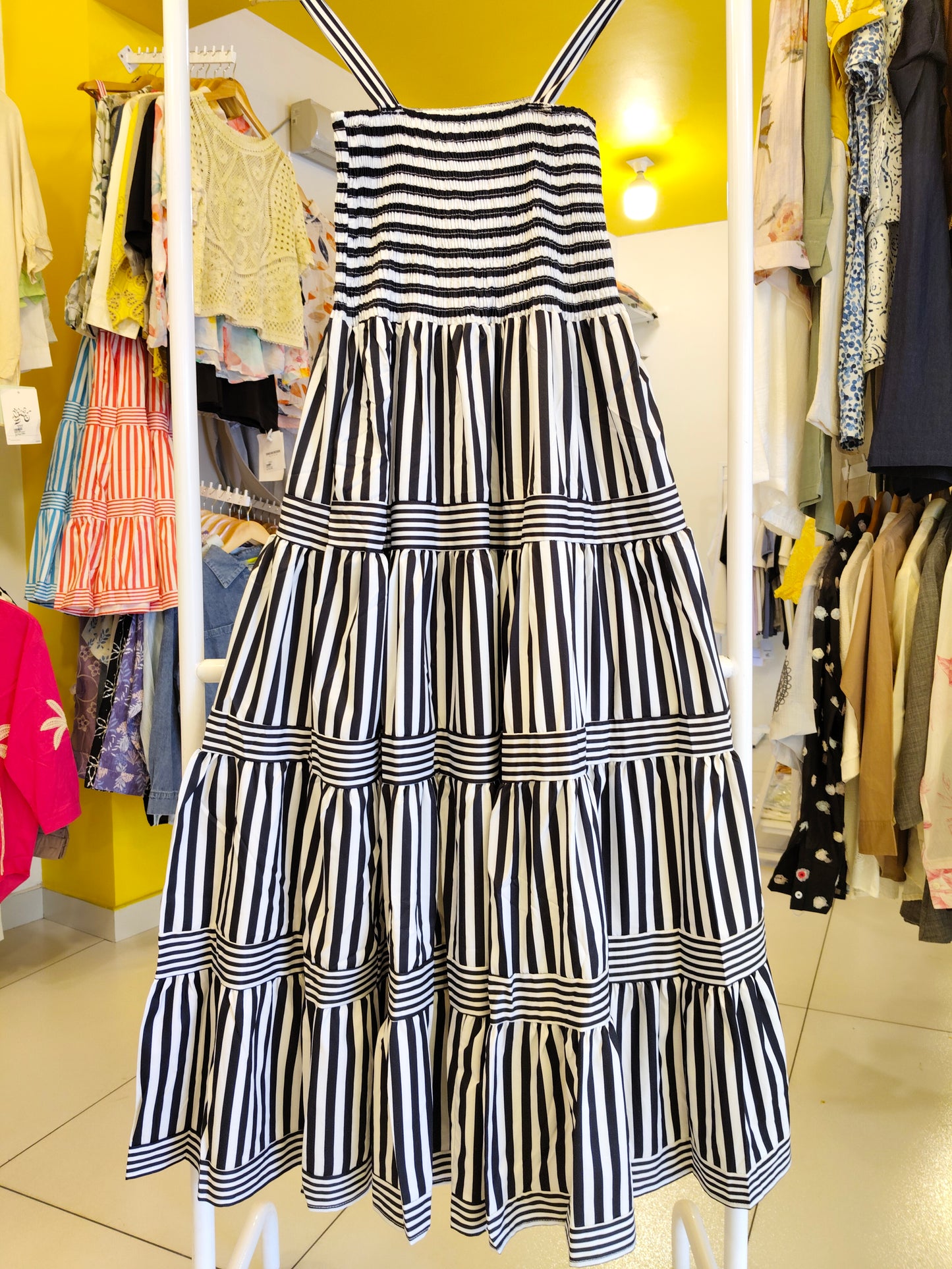 Women's Striped Maxi Dress   (FREE SIZE)