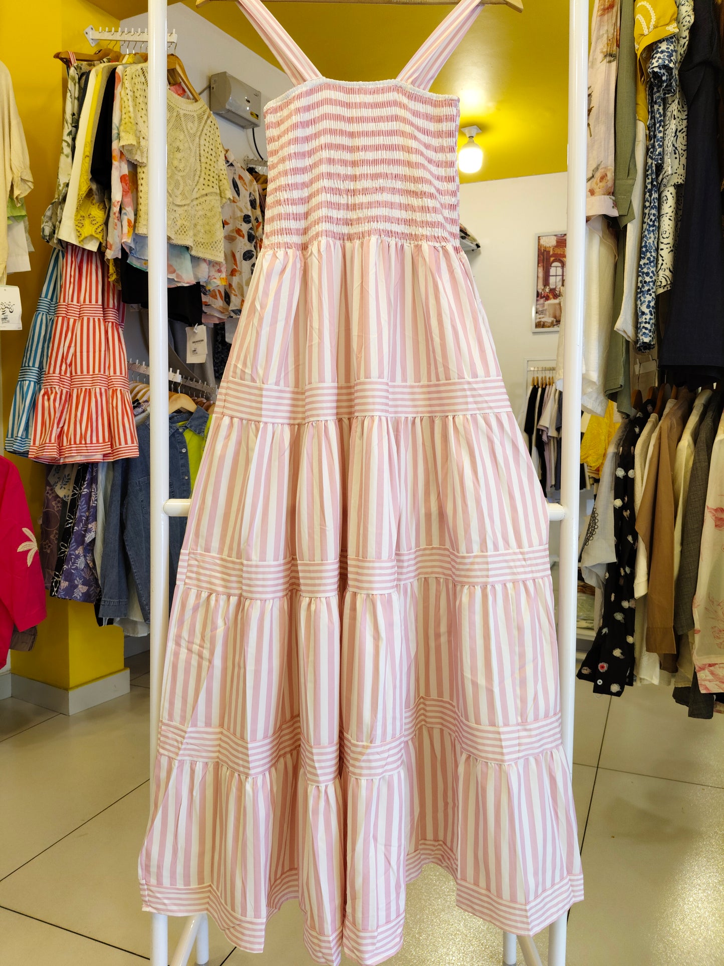 Women's Striped Maxi Dress   (FREE SIZE)