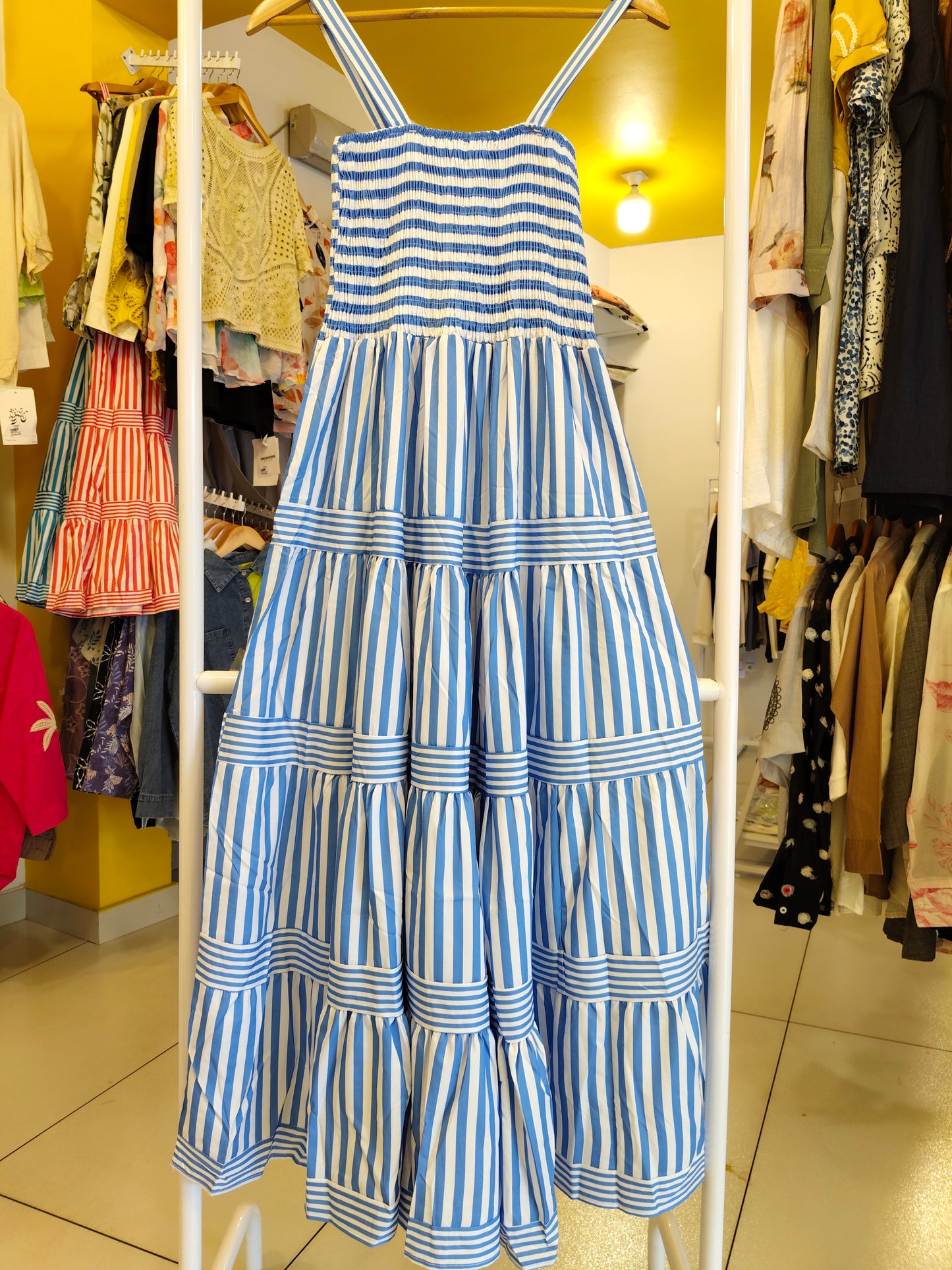Women's Striped Maxi Dress   (FREE SIZE)