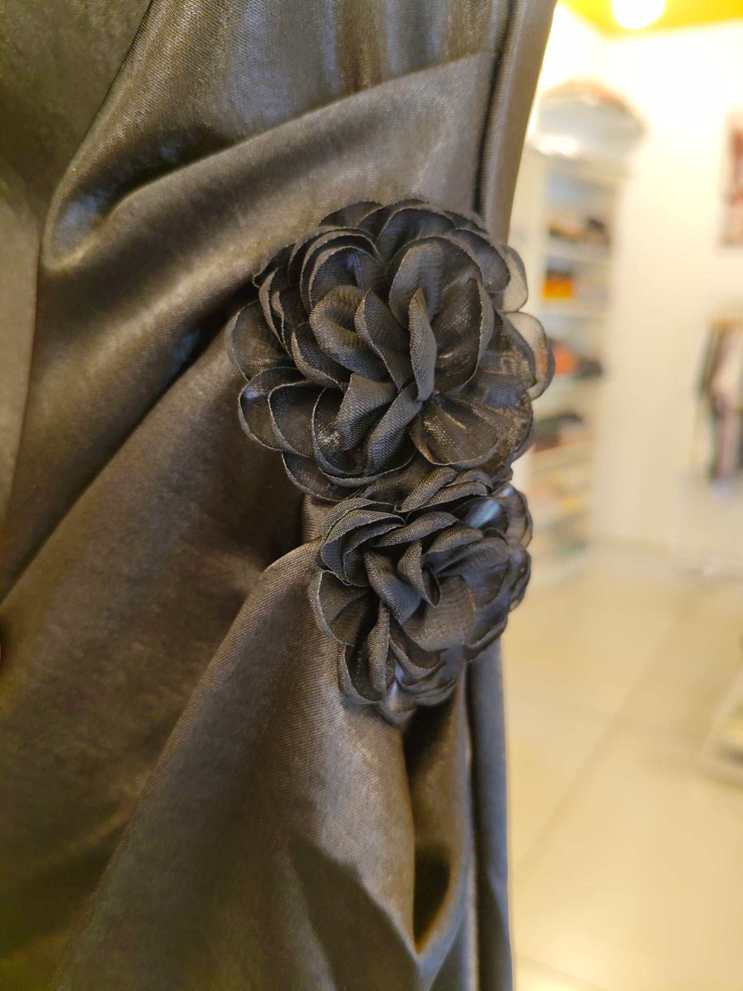 Cowl Neck Satin Maxi Dress for Ladies (XL)