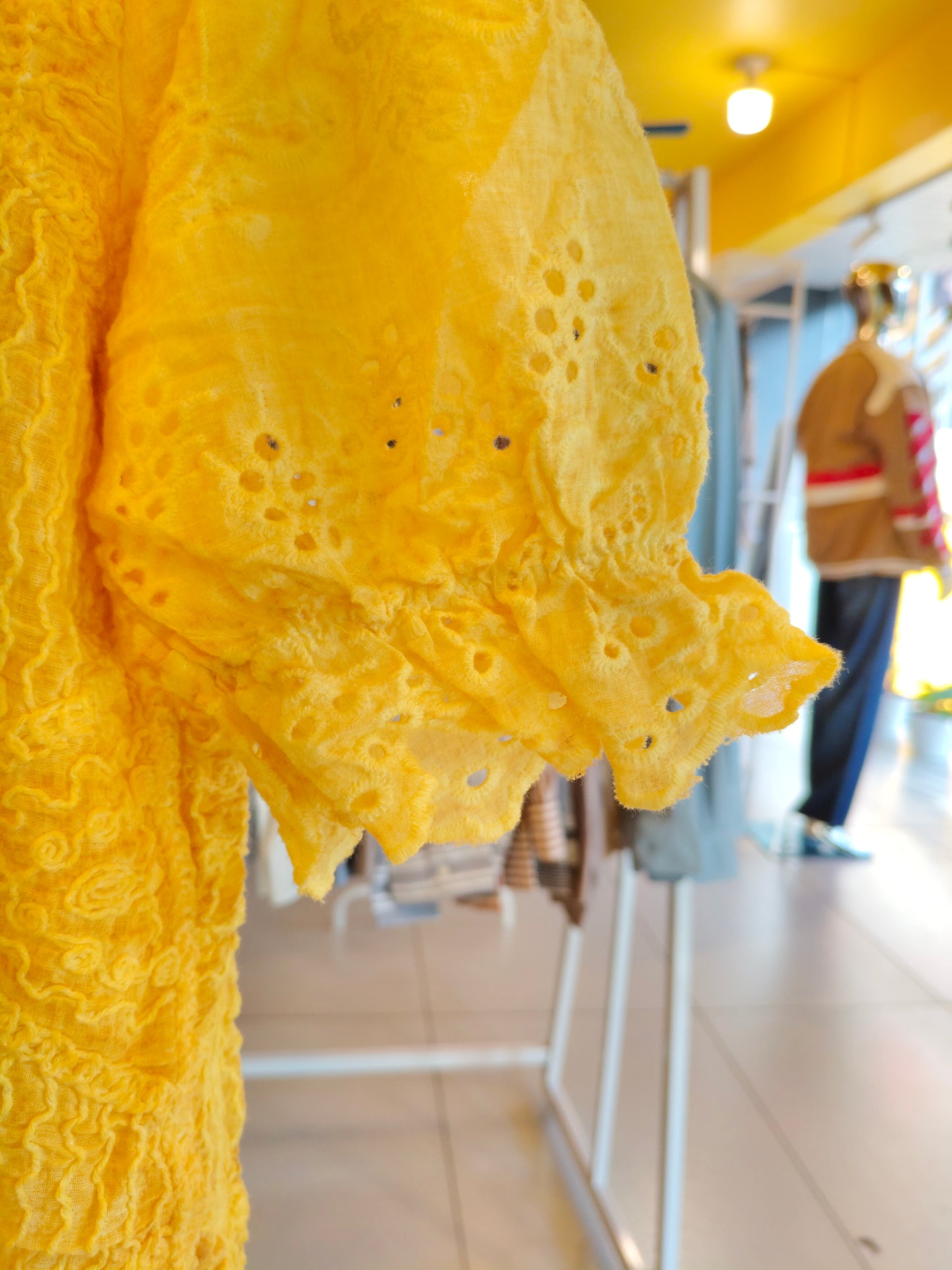 Crochet Button-Up Top for Women  (FREE SIZE)