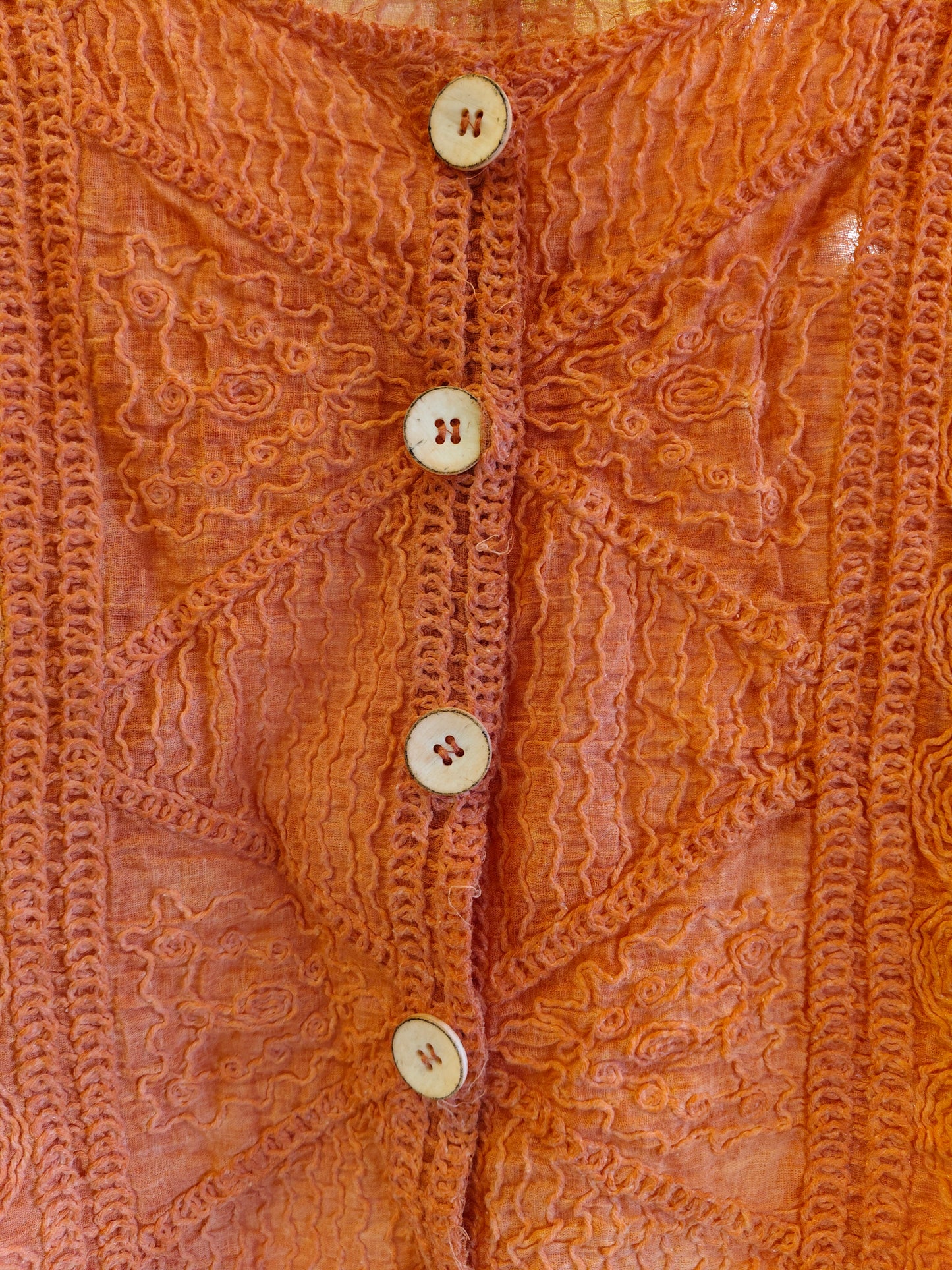 Crochet Button-Up Top for Women  (FREE SIZE)