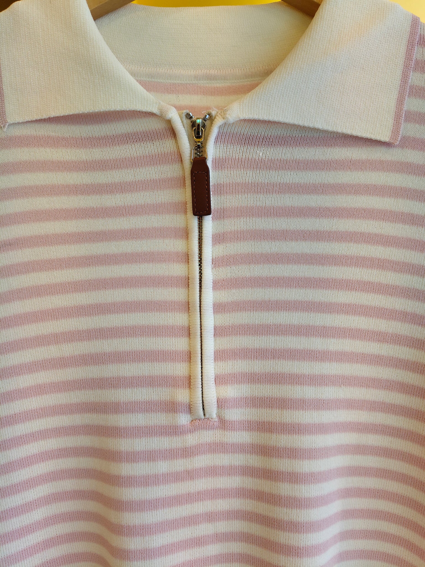 Quarter Zip Polo T-shirt for Women  (FREE SIZE)