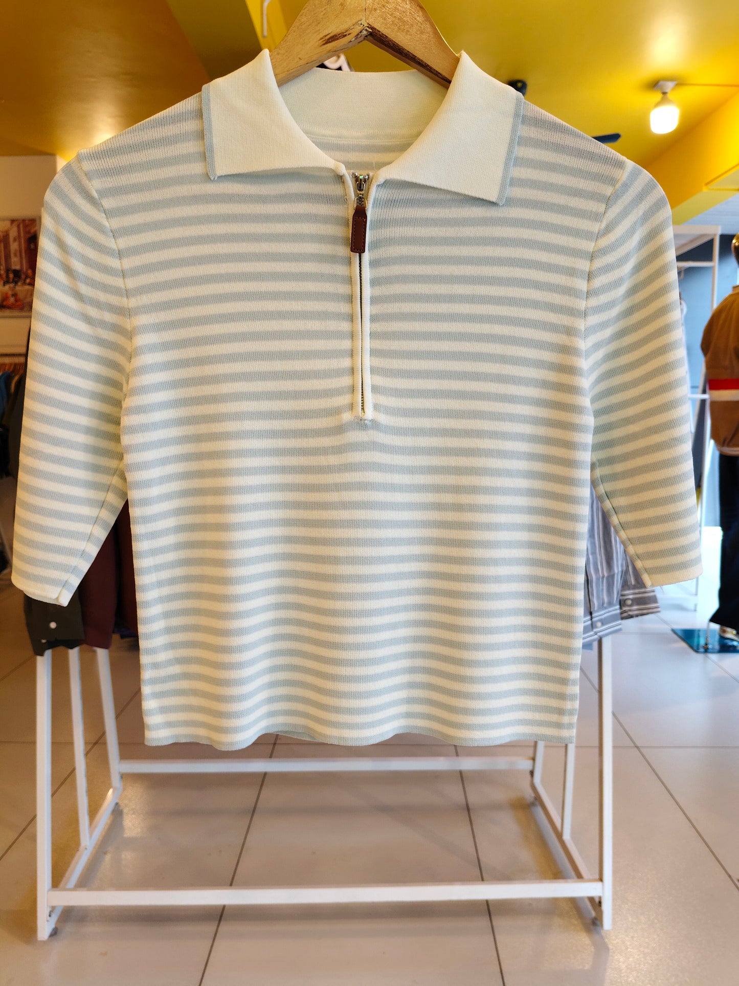 Quarter Zip Polo T-shirt for Women  (FREE SIZE)