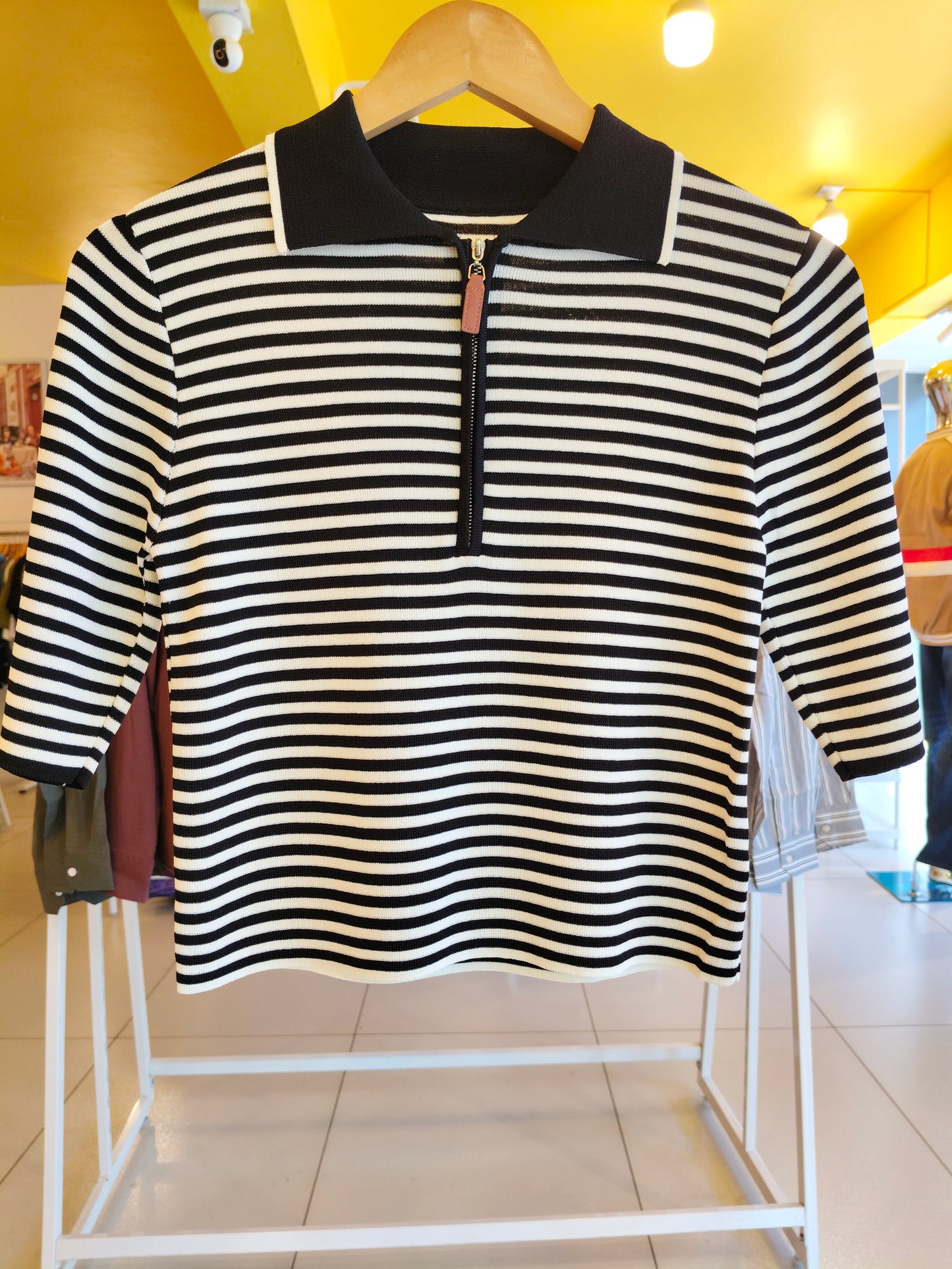 Quarter Zip Polo T-shirt for Women  (FREE SIZE)