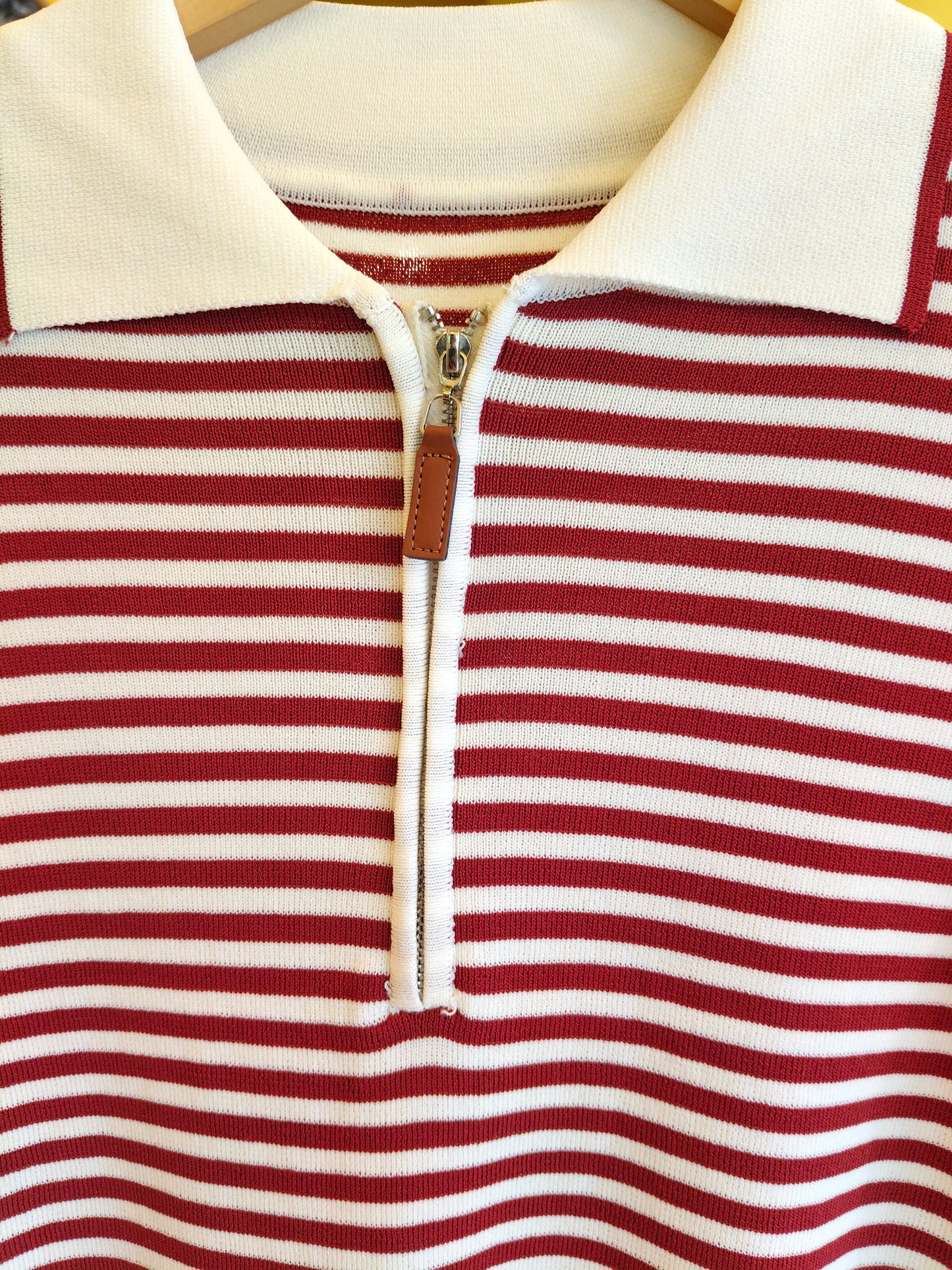 Quarter Zip Polo T-shirt for Women  (FREE SIZE)