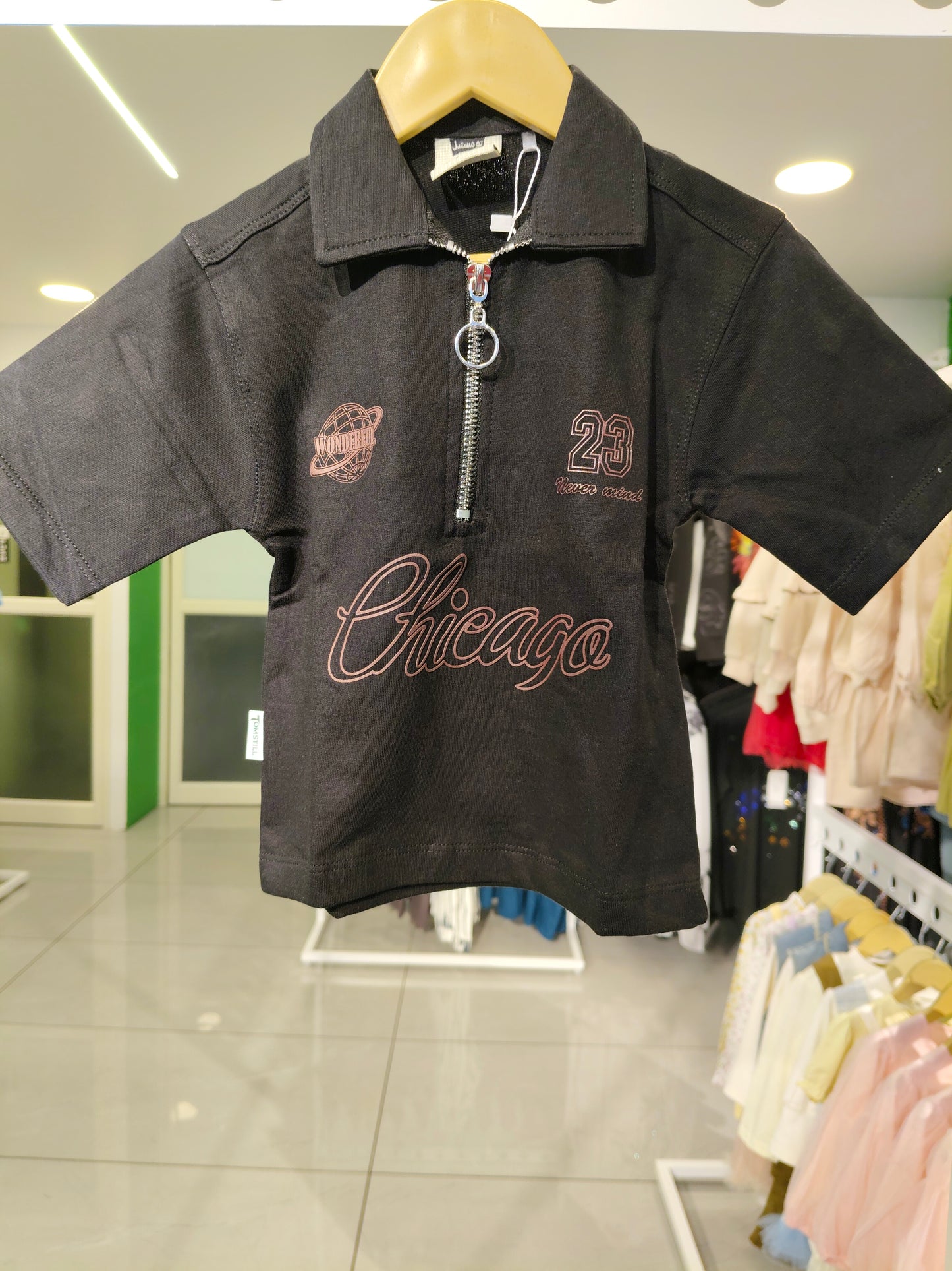 Zip-Up Quarter T-Shirt for Kids (1 year)