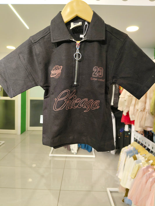 Zip-Up Quarter T-Shirt for Kids (1 year)