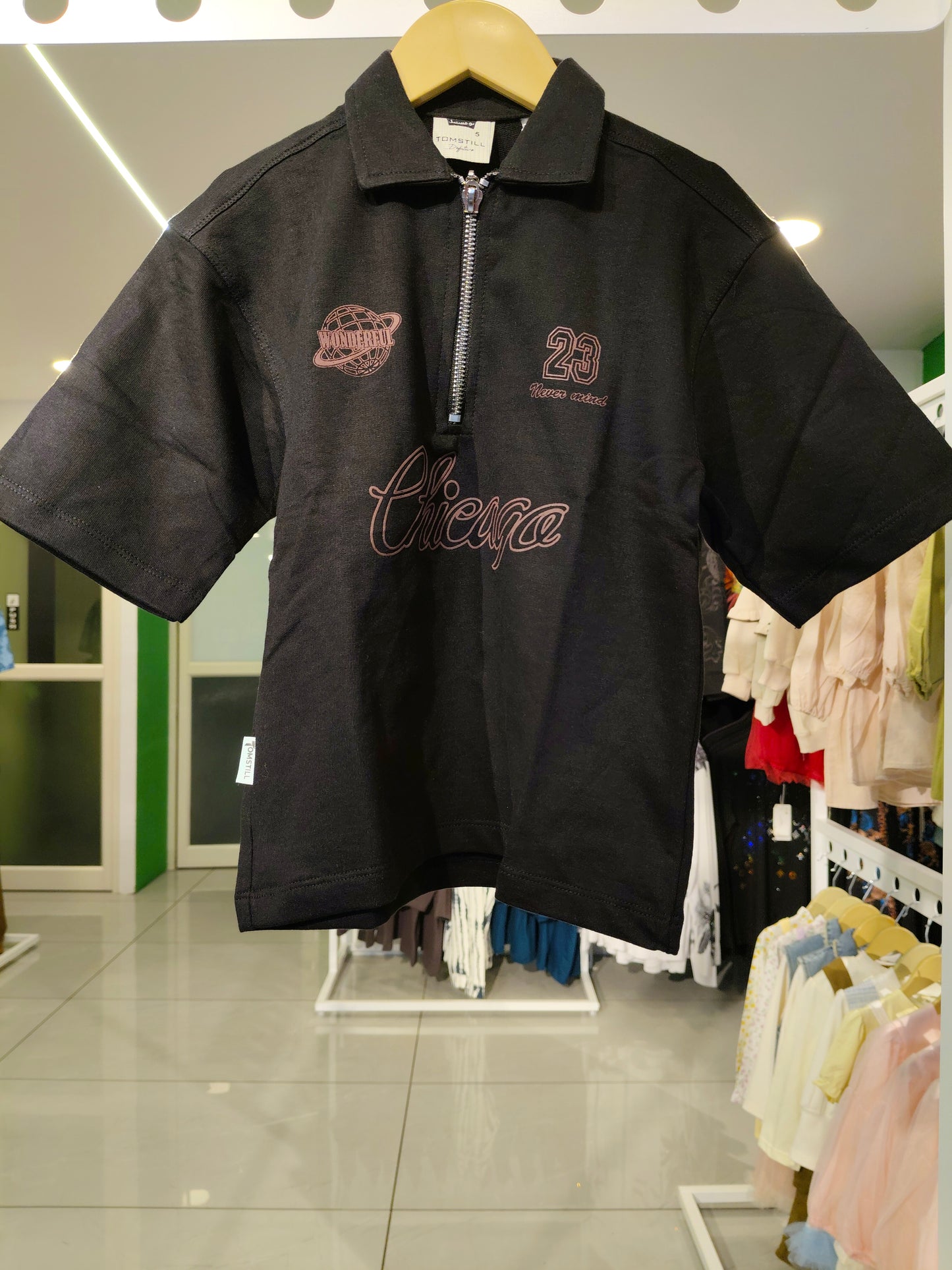 Zip-Up Quarter T-Shirt for Kids (3 year)